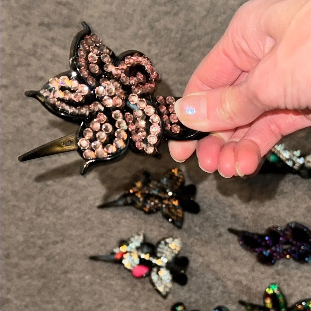 New Colorful Floral Kids Hair Clips Set